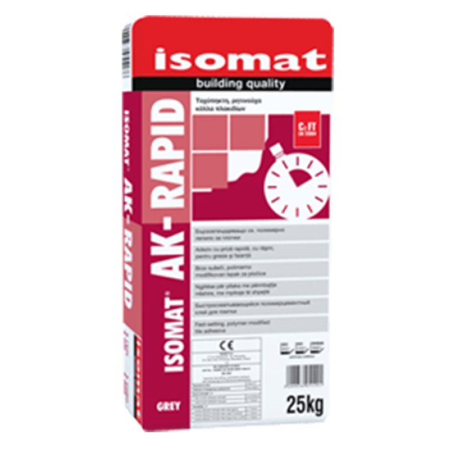 Κόλλα Πλακιδίων Λευκή AK-RAPID 25kg Isomat