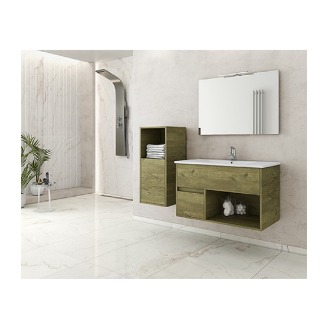 Σετ Μπάνιου Sorrento Φυσικό Ξύλο 85cm
