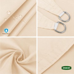 Πανί Σκίασης Oxford Τετράγωνο Αδιάβροχο Εκρού 3x3m Grasher