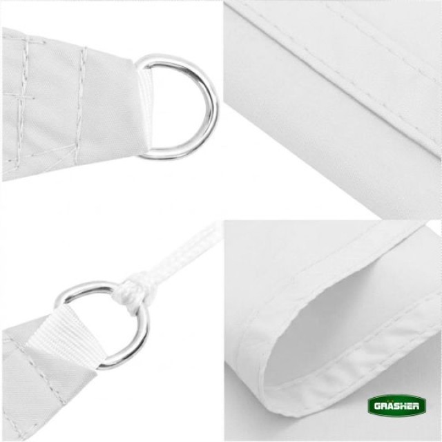 Oxford Square Waterproof Shade Sail White 3×3 m Grasher