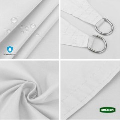 Πανί Σκίασης Oxford Ορθογώνιο Αδιάβροχο Λευκό 3x4m Grasher