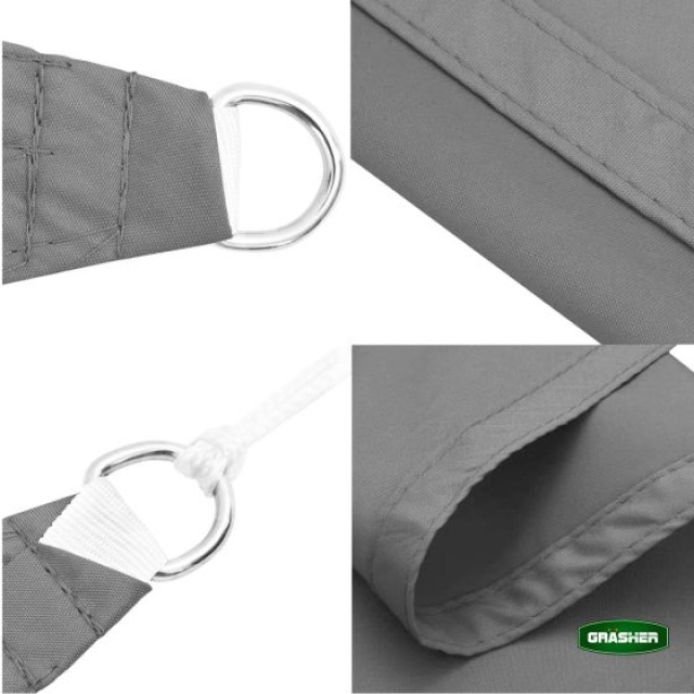 Πανί Σκίασης Oxford Τρίγωνο Αδιάβροχο Γκρι 5x5x5m Grasher