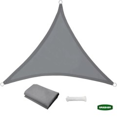 Πανί Σκίασης Oxford Τρίγωνο Αδιάβροχο Γκρι 5x5x5m Grasher