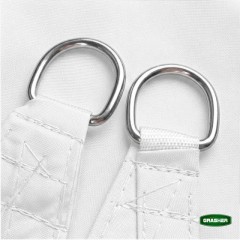 Πανί Σκίασης Oxford Τρίγωνο Αδιάβροχο Λευκό 5x5x5m Grasher