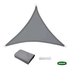 Πανί Σκίασης Oxford Τρίγωνο Αδιάβροχο Γκρι 3.5x3.5x3.5m Grasher