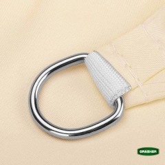 Πανί Σκίασης Oxford Τρίγωνο Αδιάβροχο Εκρού 3.5x3.5x3.5m Grasher