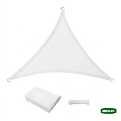 Πανί Σκίασης Oxford Τρίγωνο Αδιάβροχο Λευκό 3.5x3.5x3.5m Grasher
