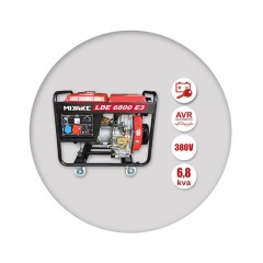 Γεννήτρια Βενζίνης Τροχήλατη LDE 6800 E3 Miyake 6.8kVA με Χειρόμιζα & Ηλεκτρική Εκκίνηση