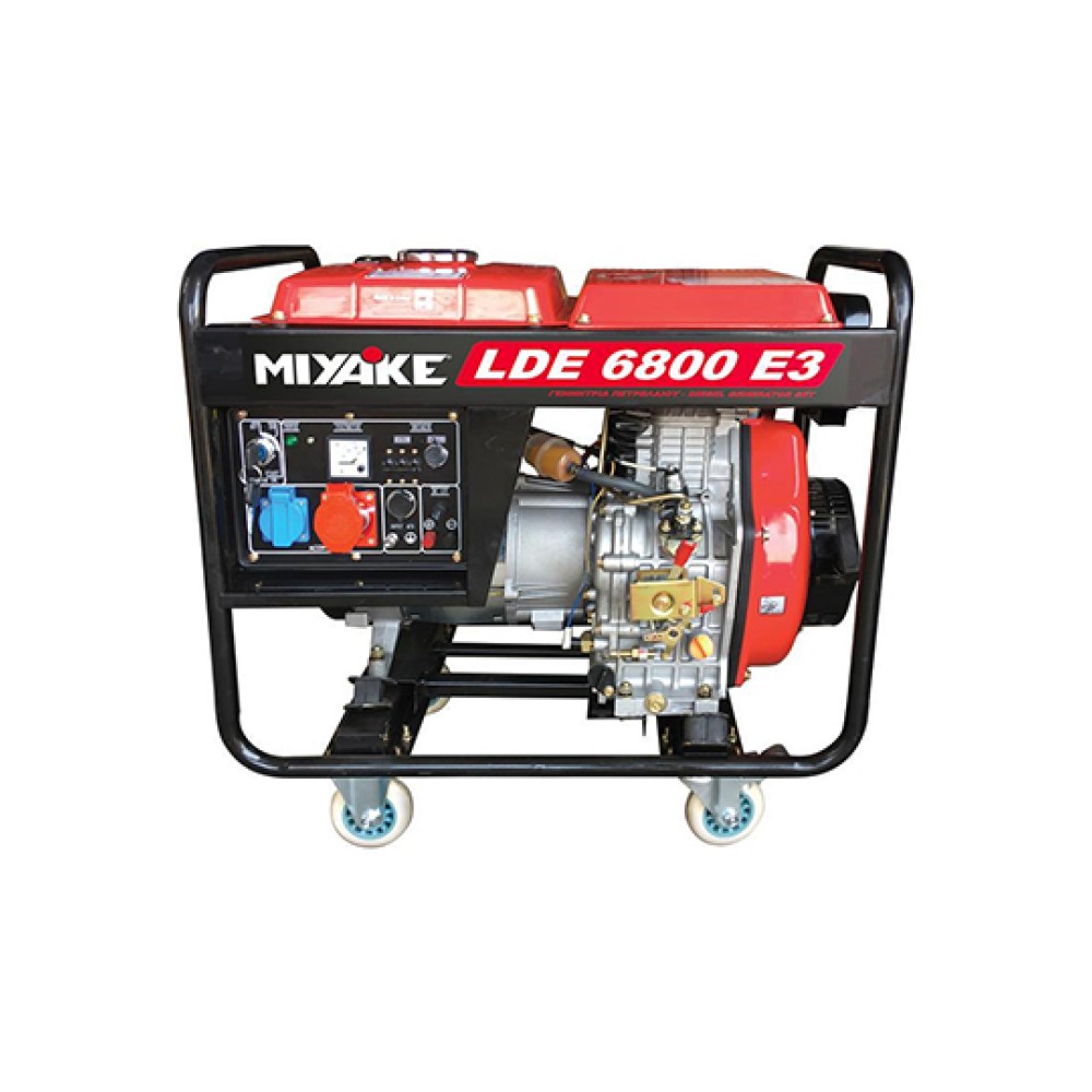 Γεννήτρια Βενζίνης Τροχήλατη LDE 6800 E3 Miyake 6.8kVA με Χειρόμιζα & Ηλεκτρική Εκκίνηση