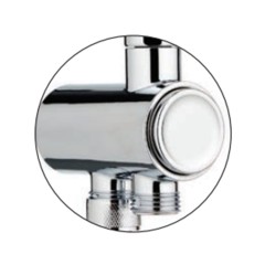 Στήλη Ντους Επεκτεινόμενη Roma Push Button 2 Εξόδων με Κεφαλή, Τηλέφωνο και Σπιράλ Χρωμέ Tema