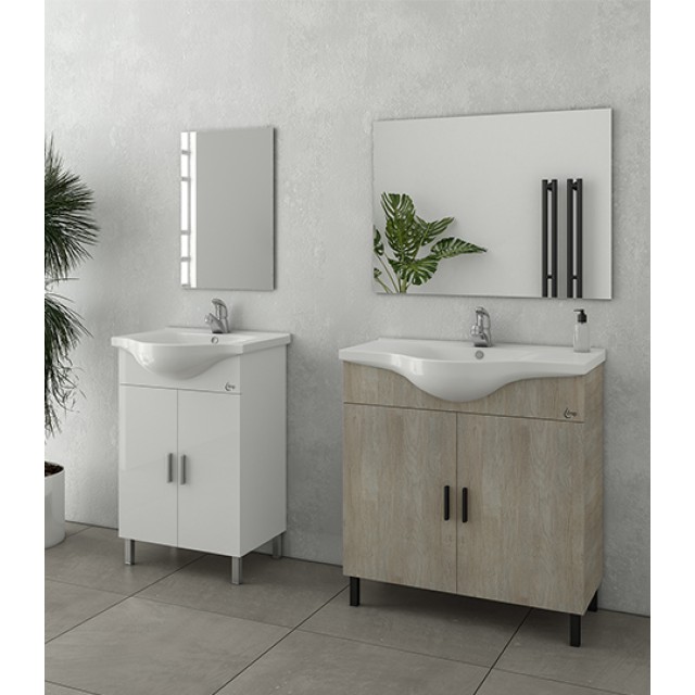 Σετ Μπάνιου Luna Λευκό 80cm Slim