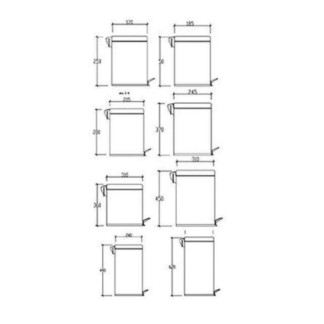 Χαρτοδοχείο Soft Closing 12L Inox SS304 309 Tema