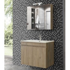 Σετ Μπάνιου Omega Μπεζ & Δρυς 75cm