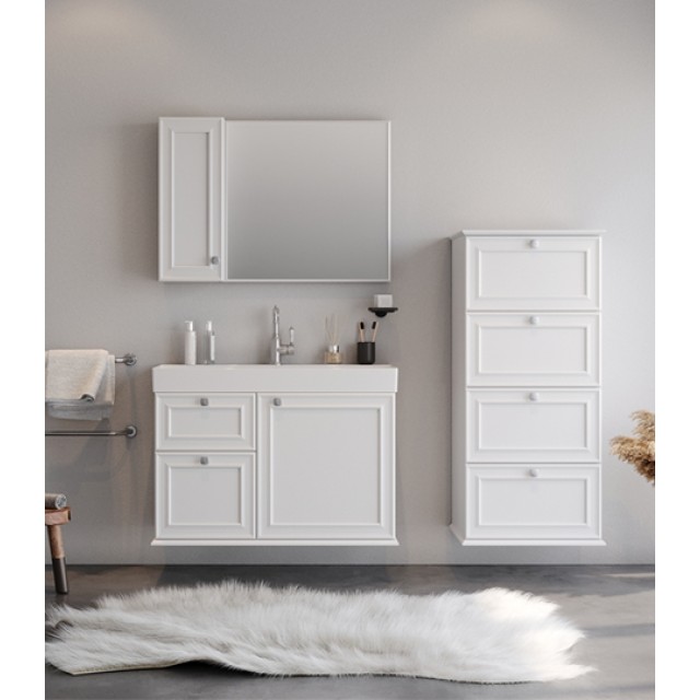 Bathroom Furniture Stella White Mat 100cm