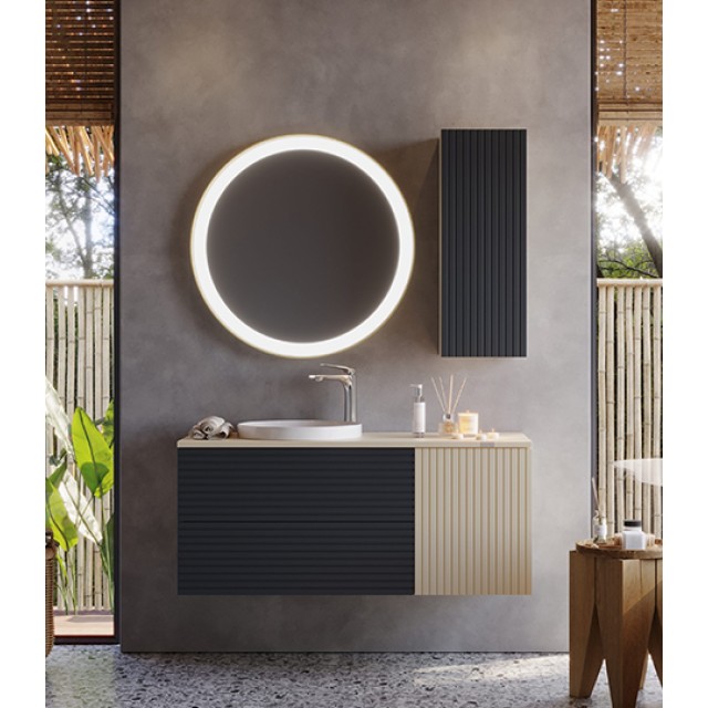 Bathroom Furniture Vien Anthracite Mat & Beige 120cm