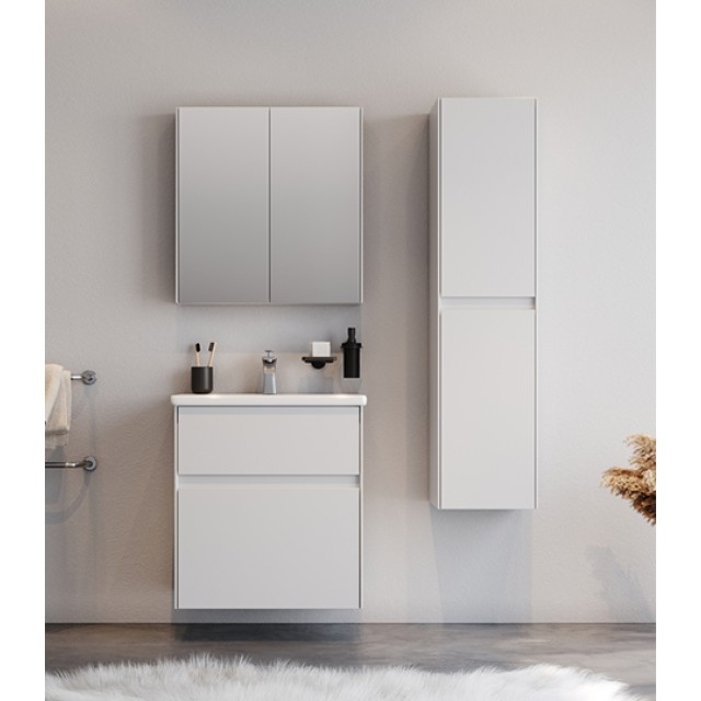 Σετ Μπάνιου Malaga Λευκό Ματ 65cm