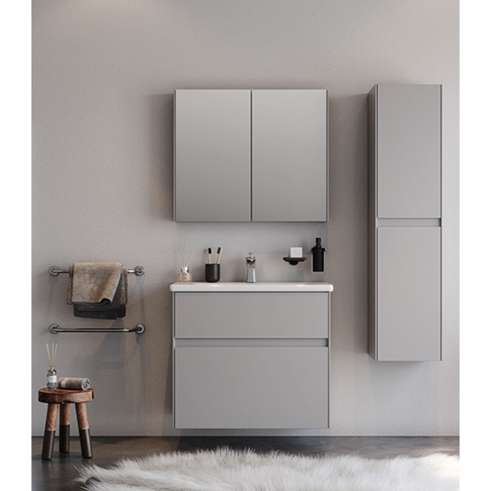 Σετ Μπάνιου Malaga Γκρι Ματ 80cm