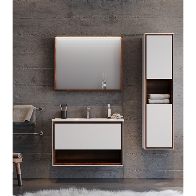 Σετ Μπάνιου New Luna Λευκό Baroque 85cm