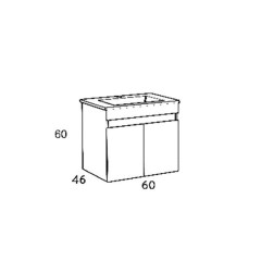 Σετ Μπάνιου Omega Top Γκρι 60cm