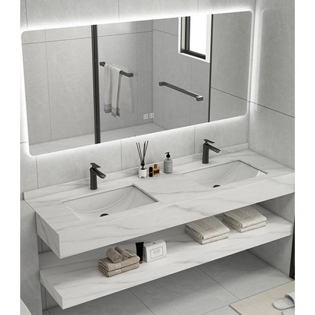 Σετ Μπάνιου Merilyn Snow Λευκό Μάρμαρο 120cm