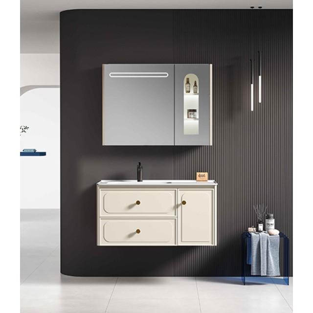  Bathroom Furniture Erato Ivory White 100cm