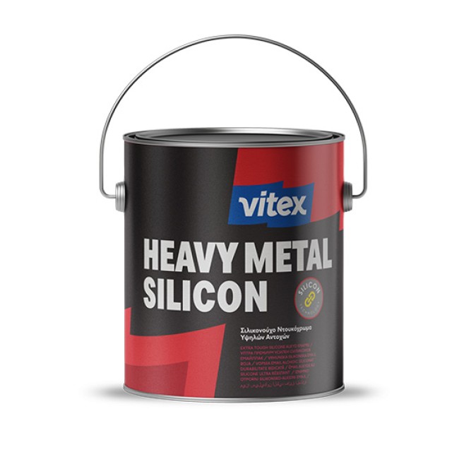 Vitex Heavy Metal Silicon Λαδομπογιά Σιλικονούχα Μεταλλιζέ Silver No740 0.375L