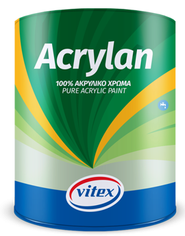 Vitex Acrylan Τσιμεντόχρωμα Λευκό 3L