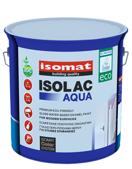 Isomat Isolac-Aqua Eco Λαδομπογιά Νερού Γυαλιστερή Λευκή 0.75L