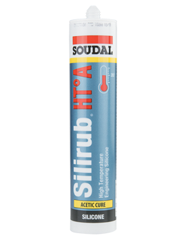 Σιλικόνη Πυράντοχη Silirub HT-A Φύσιγγα Soudal 310 ml Mαύρη