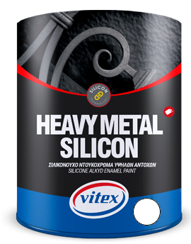 Vitex Heavy Metal Silicon Λαδομπογιά Σιλικονούχα Γυαλιστερή Λευκή No710 2.5L