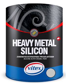 Vitex Heavy Metal Silicon Λαδομπογιά Σιλικονούχα Μεταλλιζέ Silver No740 0.18L