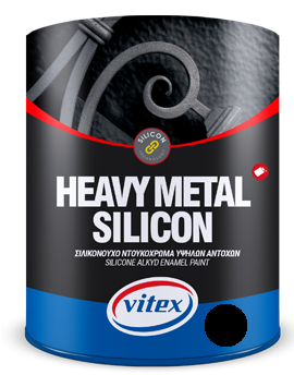 Vitex Heavy Metal Silicon Λαδομπογιά Σιλικονούχα Γυαλιστερή Μαύρη No755 0.75L