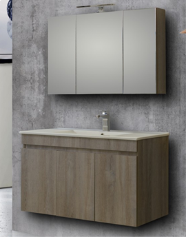 Σετ Μπάνιου Omega Grey Oak 100cm