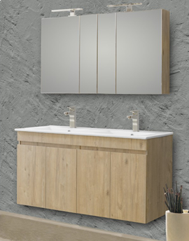 Σετ Μπάνιου Omega Beige Oak 120cm