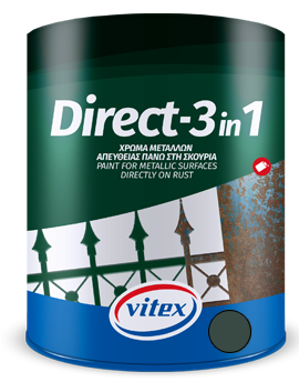 Vitex Direct 3 in 1 Γυαλιστερό Χρώμα Μετάλλων No49 0.75L