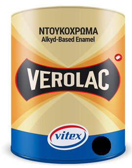 Vitex Verolac Λαδομπογιά Γυαλιστερή Μαύρη 0.375L