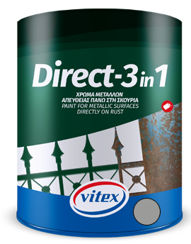 Vitex Direct 3 in 1 Γυαλιστερό Χρώμα Μετάλλων No66 0.75L