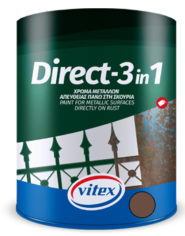 Vitex Direct 3 in 1 Γυαλιστερό Χρώμα Μετάλλων No68 2.5L